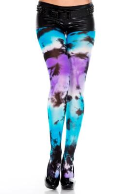 sexy MUSIC LEGS opaque COLORFUL fun TIE DYE tights PANTYHOSE stockings NYLONS