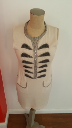 Nanette Lepore BOHO Dress Knit Wool long Jumper XS 8 EMBROIDERY - Picture 2 of 12