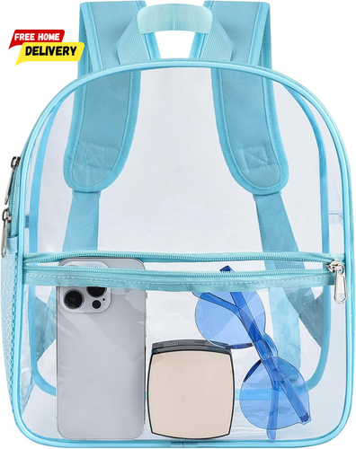 Clear Backpack for Stadium Approved 12×6×12, Water Proof Clear Bag for Stadium E
