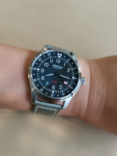 Montre Alpina Startimer Pilot Quartz GMT - Réf AL-247B4S6 - Occasion Comme Neuve