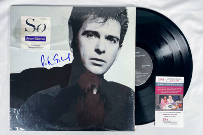 Peter Gabriel Signed SO Vinyl Album w Hype Sticker EXACT Proof JSA