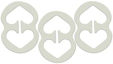 Razor Clips Bra Strap Clip Cleavage Control Razor Back Set of 3 White U.S.A