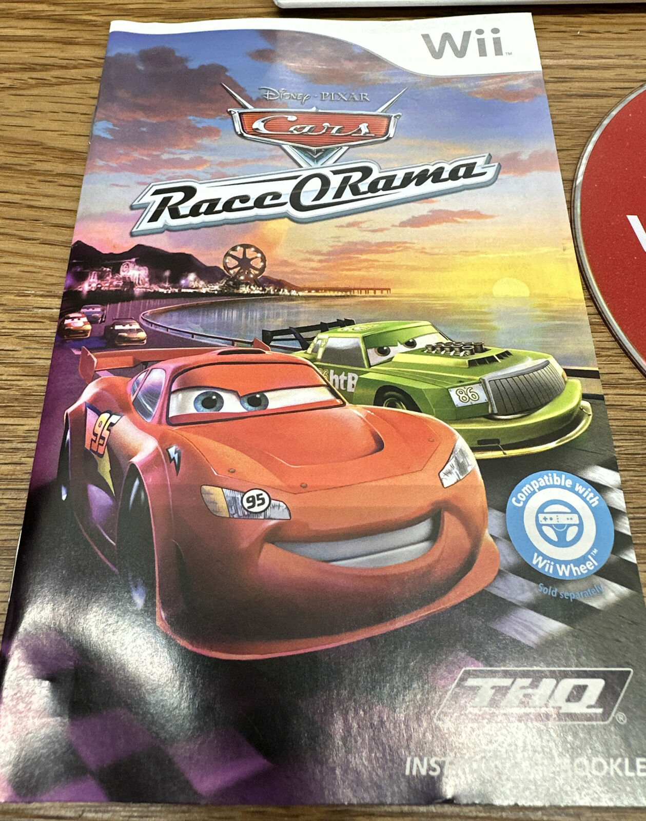 Refurbished THQ Cars Race-o-rama with Cars Wii Wheel  Wii ADVANCED  COMPETITIVE ENTERTAINING 