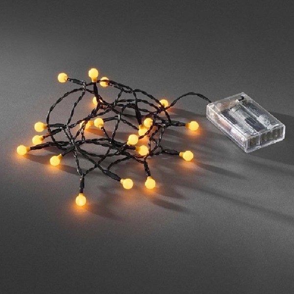 Led Globe-Lichterkette 20Er Batterie 3Xaa Timer Innen Gelb 1491-007 Xmas-image