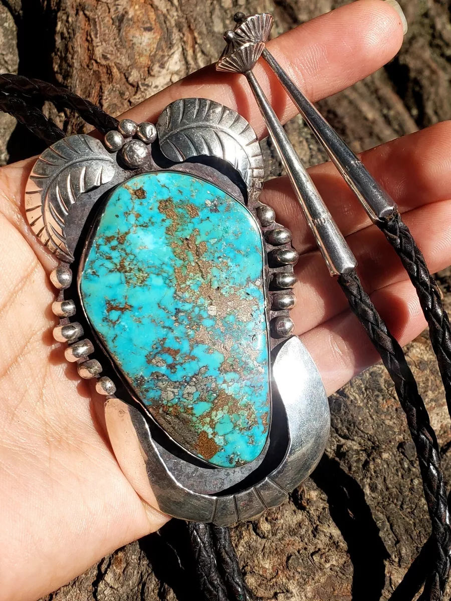 Silver turquoise hotsell bolo tie