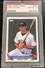 1993 Topps Traded Todd Helton ROOKIE PSA 10 GEM MINT RC #19T Beautiful!