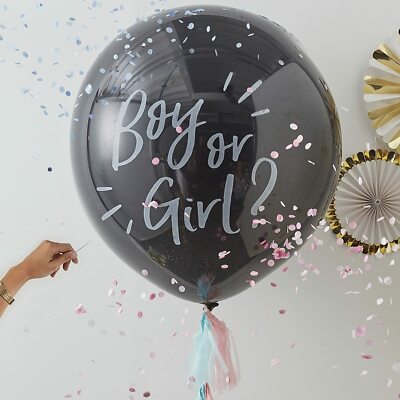 Ginger Ray Junge oder Mädchen riesiger Gender Reveal Babyparty Konfetti Ballon 36 Zoll