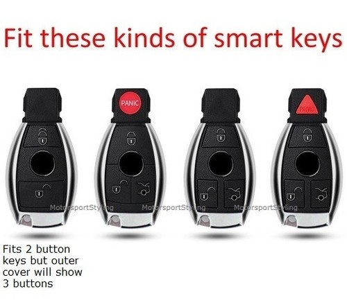 Key Cover Case for Mercedes Smart Fob 2 3 4 Button Remote Protector Car t70cf - Picture 2 of 13