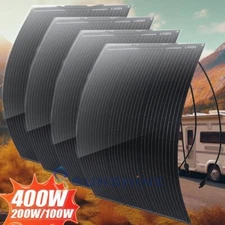 100W/200W/400W Flexible Solar Panel Waterproof Mono Solar Panel Camping RV Home