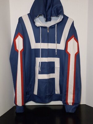 Boku No My Hero Academia XL Midoriya Izuku Deku Cosplay Hoodie Jacket Zip  Up