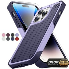 For iPhone 16 17 Pro Max 14 13 12 Case Heavy Duty Rugged Cover Screen Protector