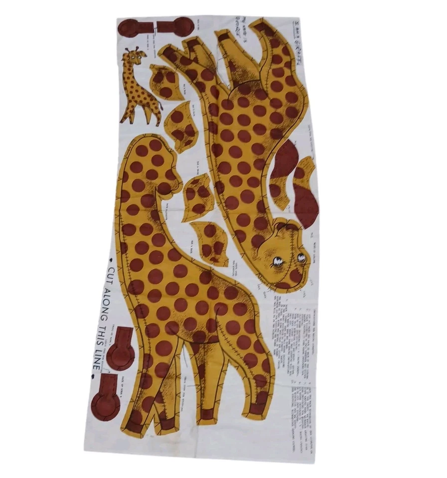 Panel de tela George jirafa jirafa jirafa selva vintage almohada soy una jirafa Foto 2 de 4