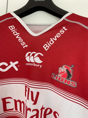 Mens Canterbury Golden Lions Rugby shirt Jersey Top Fly Emirate Super 14 Small - Picture 5 of 12