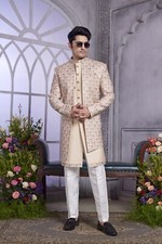 3 Pc Indian Wedding Bollywood Party Wear Indo Western With Jacket From India