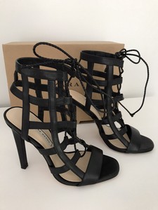 zara tie up sandals