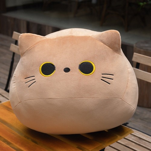 10/30CM Black Cat Plush Pillow Cartoon Cat Head Plushie Stuffed Toys Girl - Picture 11 of 13