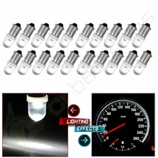 20 Pcs12V Bayonet BA9S LED Instrument Panel 1815 Light Bulbs 1815/1895 53 57