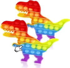 Fidget Toy Bubble Fidget Sensory Toy Stress Reliever Gift For Kids Dinosaur 2PCS