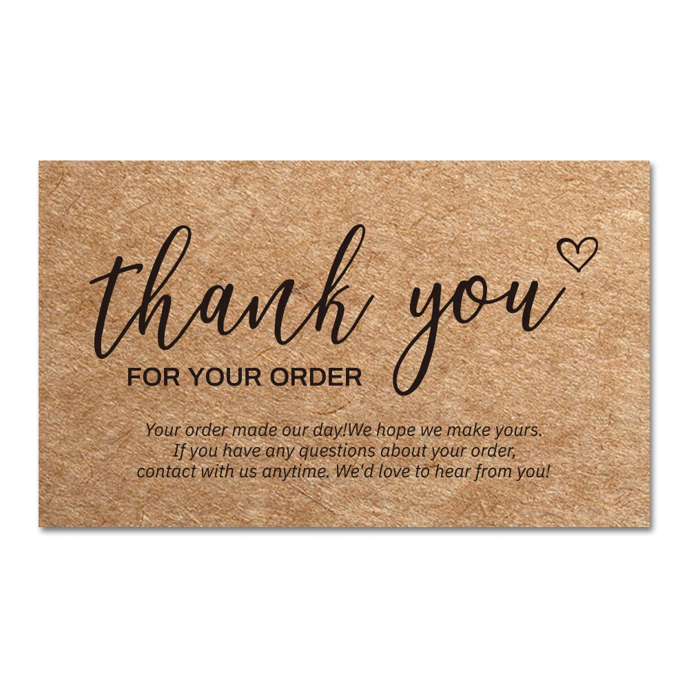 Thank You Cards Business Small Business Card Thank You for Your Business  Printable Thank You Card Small Business Your Order 