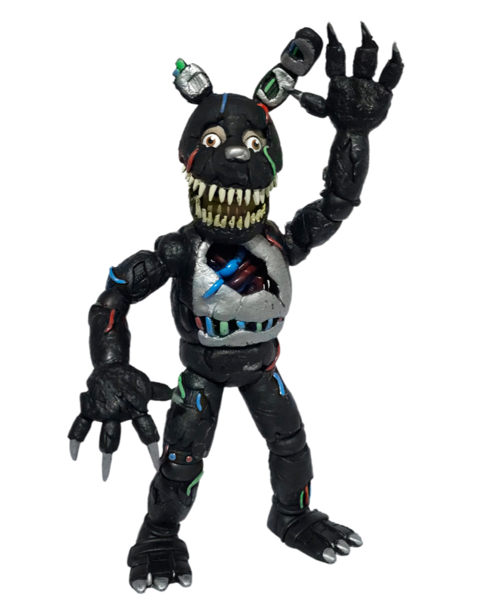 TOY FIGURE MEXICAN FIVE NIGHTS AT FREDDY 'ANIMATRONICS TWISTED springtrap  BLACK