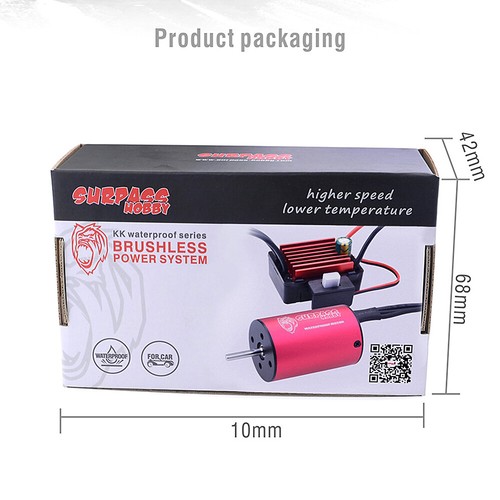 2845 2800KV Waterproof Brushless Motor 35A ESC Combo für Traxxas HSP 1/12 RC Car - Picture 7 of 12