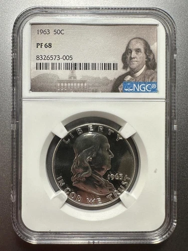 1963 Franklin Proof Half Dollar 50¢ NGC PF PR 68