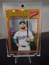 topps heritage chrome orange border andy pages LA dodgers mlb 2024 #235 /25