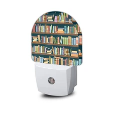 Book Night Light, Bookshelves, Plug in, 0.5W, Half Round, Decorative LED Lamp