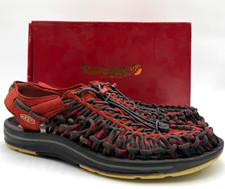 Keen UNEEK FLAY CORD Men's Used Hiking Sandals Red US Size 11.5