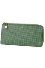 [Airist] Long Wallet L-shaped Zipper Women's Green AT-25040-76