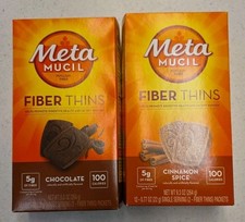 Metamucil Fiber Thins Fiber Supplement Chocolate  Cinnamon Spice 12 Count Each