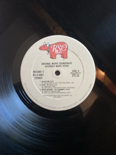 1977 SATURDAY NIGHT FEVER (SOUNDTRACK) - #RSO RS-2-4001/ 1298- EX ++ vinyl - Picture 6 of 7