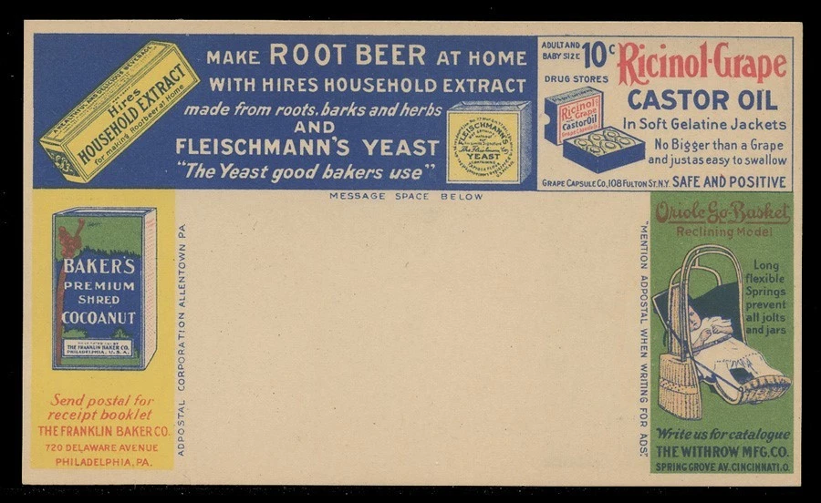 ADVERTISING - ALLENTOWN ADPOSTAL - ON UX27 - BLUE LABEL KETCHUP-- PLUS - Image 3 of 3