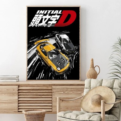 HD Qualität Poster Kunstbild Print Wanddeko Retro Film japanisch Anime Racing