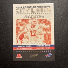2022 Josh Allen Prestige City Limits Sp # 3 Bills 