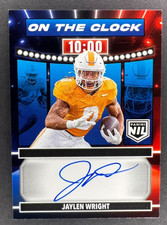 2024 Panini Prestige Jaylen Wright On the Clock Autograph Tennessee OTC-JWT