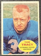 1960 TOPPS TOM TRACY (PITTSBURGH STEELERS) #95 VG VG/EX
