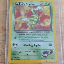 Pokémon Rocket's Scyther Gym Heroes Holo Rare Unlimited 013/132 English Card