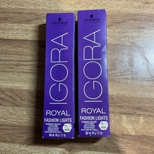 Lot 2 SCHWARZKOPF BEIGE VIOLET L-49 IGORA ROYAL Fashion Lights 2.1 oz