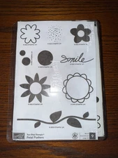 Stampin' Up Petal Pushers 2005 Wood Unmounted Embossing Stamp 9 Stamps Brand New