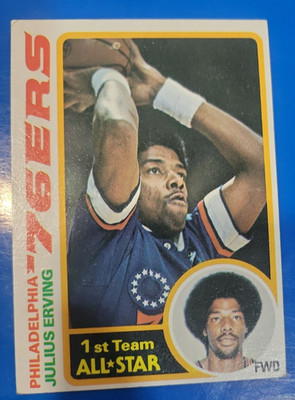 JULIUS ERVING 1978-79 Topps Basketball Card #130 76ers VG CONDITION No creases