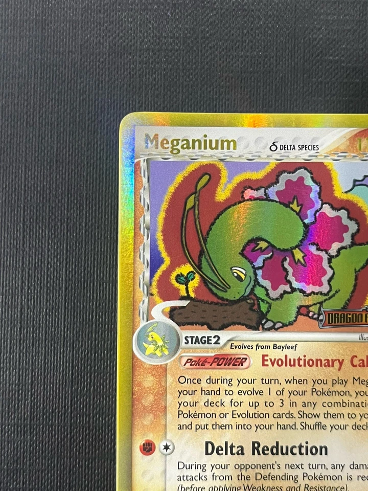Pokémon TCG Meganium EX Dragon Frontiers Stamp Holo Rare Card 4/101 LP Condition - Image 2 of 4