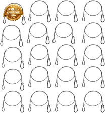 20 Pack Safety Security Cable 25.5" Stainless Steel Wire Ropes for DJ Stage Ligh