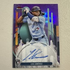 Leo Jimenez 2025 Topps Finest Autograph Purple Rookie Auto 12/125 Blue Jays