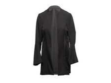 Black Yohji Yamamoto Open Front Jacket Designer Size 2