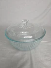 Pyrex Glass Mixing Bowl w/ Glass Lid 10 Cup/2.5L Sculpted # 7403-S