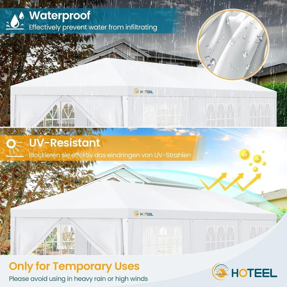 Tienda de fiesta 10x30 con 8 paredes laterales extraíbles para fiestas, bodas, barbacoa, Waterpro Foto 4 de 4