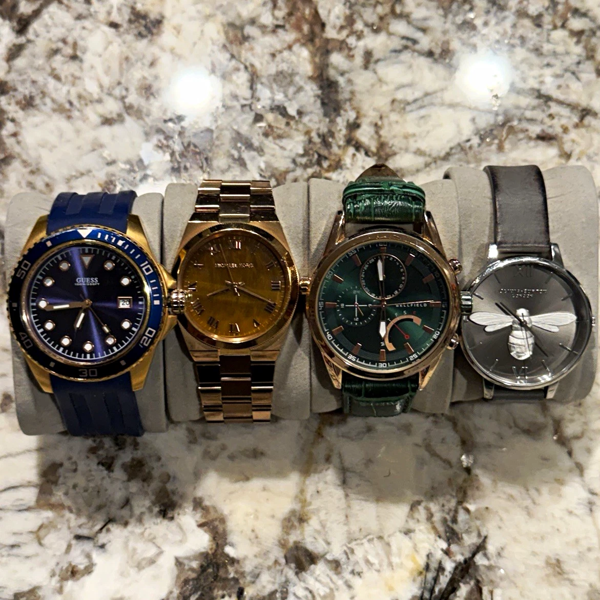 【新品・未使用】MICHAEL KORS ゴールド ネイビー クロノグラフ Michael Kors Blue Wristwatches for sale | eBay