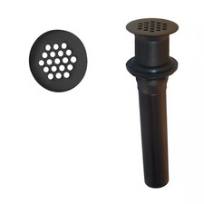 Grid Strainer Lavatory Bathroom Sink Drain Assembly without Overflow Holes - Exp