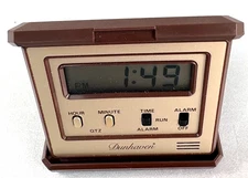 Vintage Dunhaven Quartz Digital Folding Travel Alarm Clock Best Products JAPAN